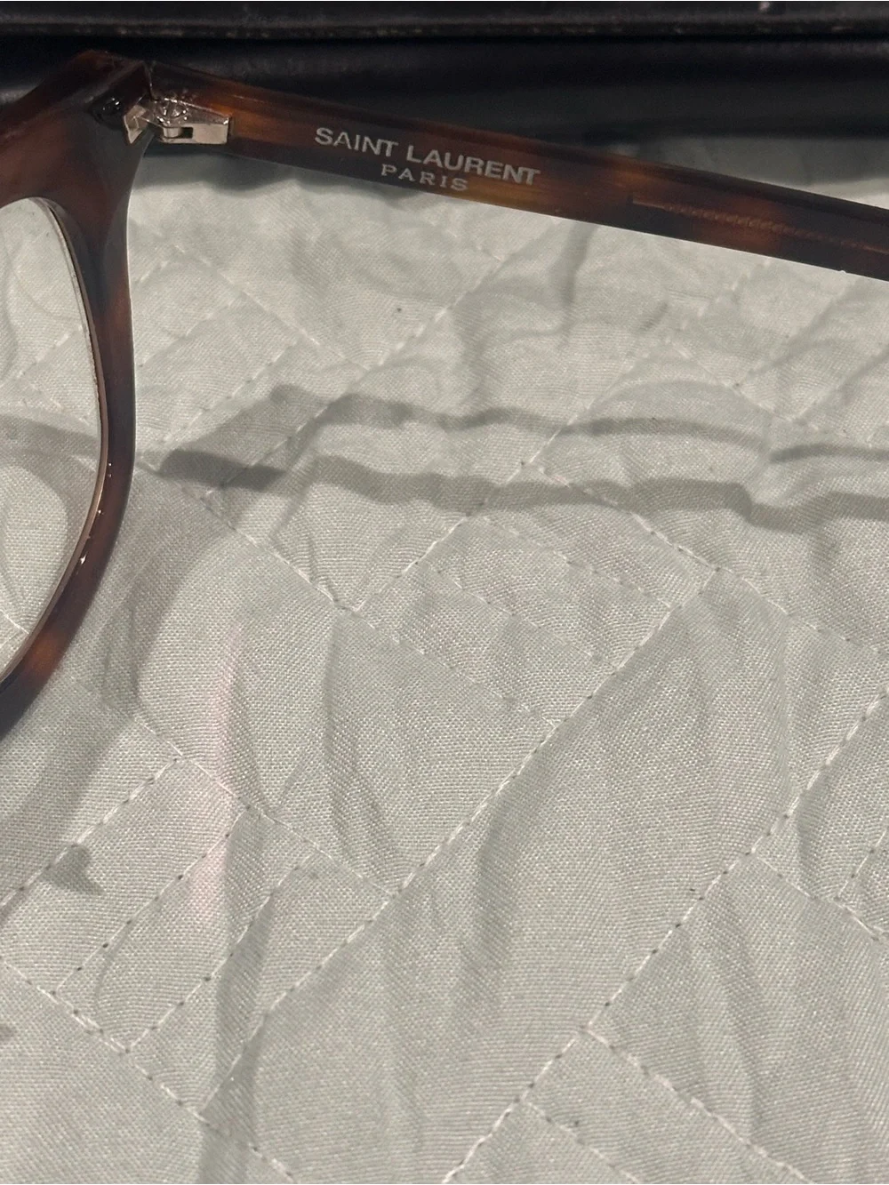 Saint Laurent SL 141 Slim 002 Eyeglasses Tortoise Havana 46-25-145 YSL Case